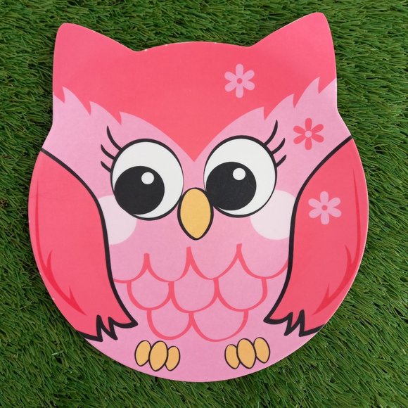 Other - cute pink owl plate!